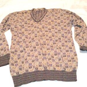 MENS XXT (TALL) LIGHT GREY AND DARK GREY V-NECK SWEATER